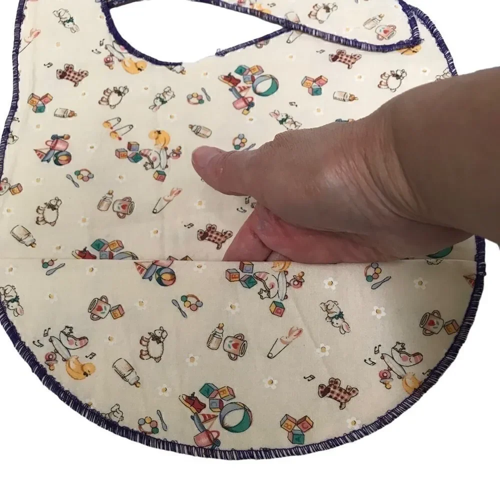 Handmade girls/unisex machine washable bibs three pack‎